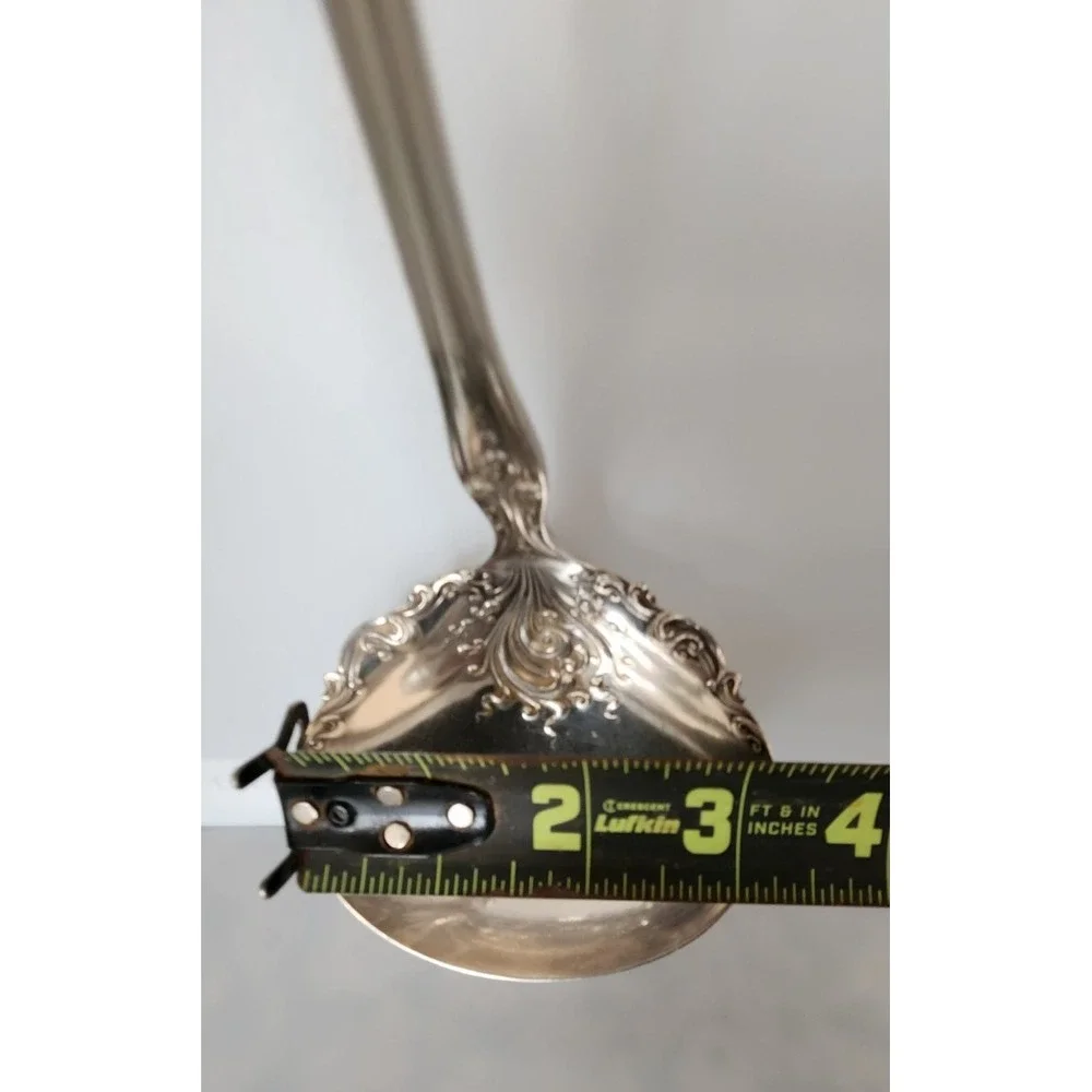 BEAUTIFUL ANTIQUE SOUP PUNCH LADLE SILVER ELEGANT & UNIQUE Rogers Hamilton 1890s
